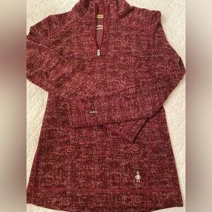 Smartwool Burgundy Half-Zip Sweater
